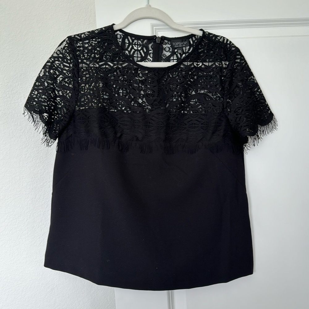 Top shop blouse with lace top